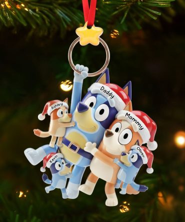Playful Cartoon Family Tree Ornament, Personalized Gifts For Family 02Qhti290925