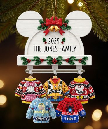 Cute & Cozy Family Sweater Hanging Ornament, Personalized Christmas Gifts For Family 03Qhti220825