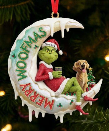 Green Monster Ornament - Personalized Gifts For Dog Lovers 03Ohti250925