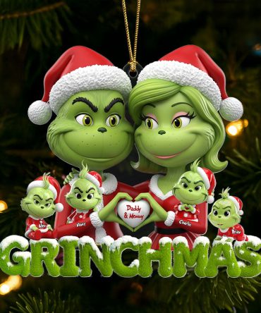 Green Family Ornament - Personalized Gifts For Family 03Ohti200825