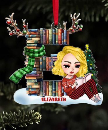 Custom Alphabet Letter Gifts For Book Lovers Ornament 02Ohti151024