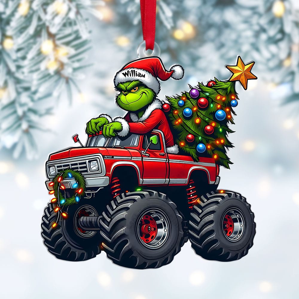 Personalized Gifts For Trucker Christmas Ornament 02Kati081124