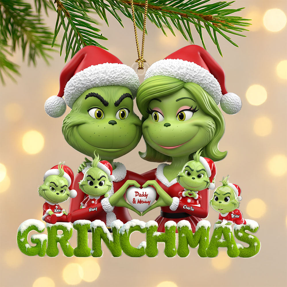 Green Family Ornament - Personalized Gifts For Family 03Ohti200825 - Image 2