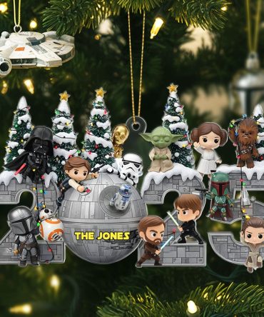 Merry Christmas From Galaxy Troop Ornament, Personalized Gifts For Galaxy Lovers 01Qhti110925