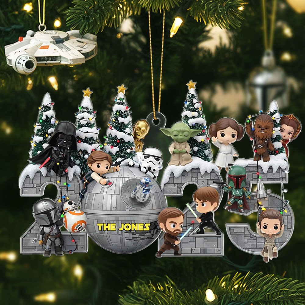 Merry Christmas From Galaxy Troop Ornament, Personalized Gifts For Galaxy Lovers 01Qhti110925