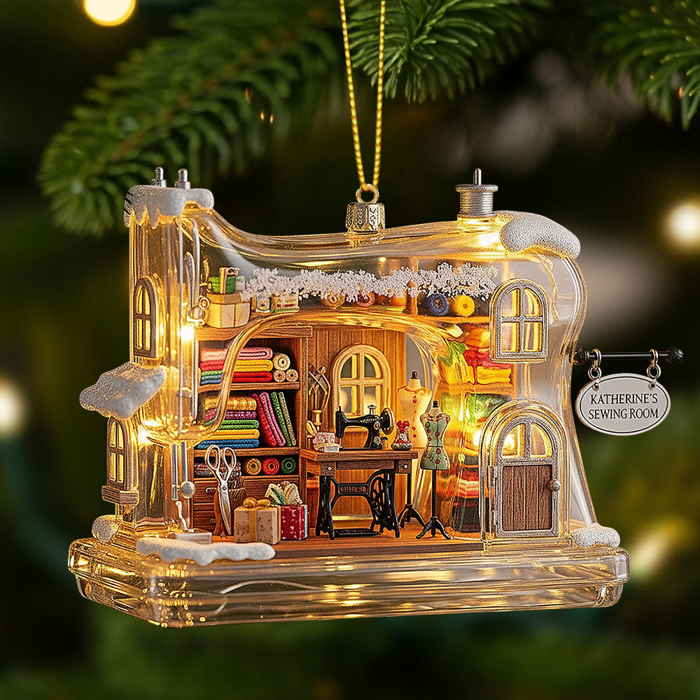 Sewing Machine Cozy House Ornament, Personalized Gifts For Sewing Lovers 02Qhti040925 - Image 2