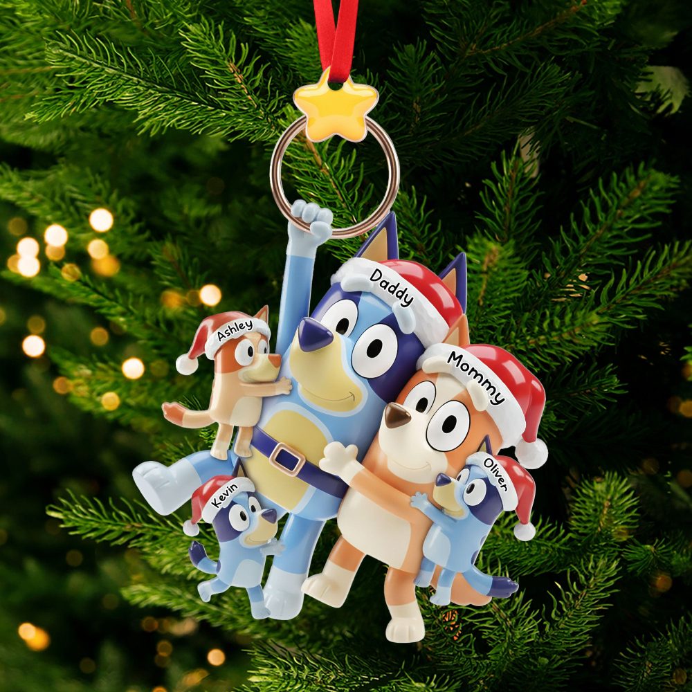 Playful Cartoon Family Tree Ornament, Personalized Gifts For Family 02Qhti290925 - Image 2