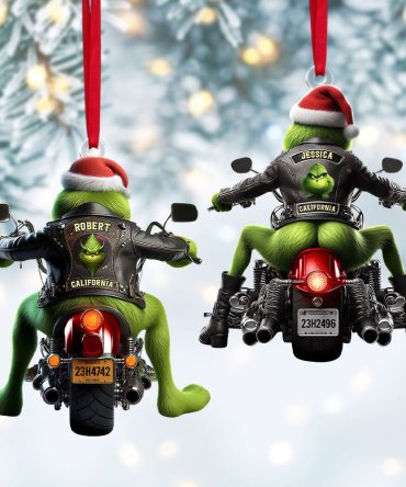 Green Monster - Personalized Christmas Gifts - Motorcycle Ornament