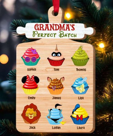 Personalized Gift For Grandma Wood Ornament Cupcake Kids Ornament 04Huti211023Qn