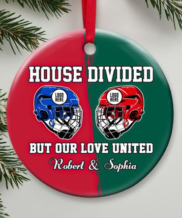 Hockey Family Ornament - Hockey Helmet - Personalized Gifts For Ice Hockey Lovers