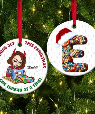 Custom Alphabet Letter Gifts For Sewing Lovers Ornament 02Ohti171024
