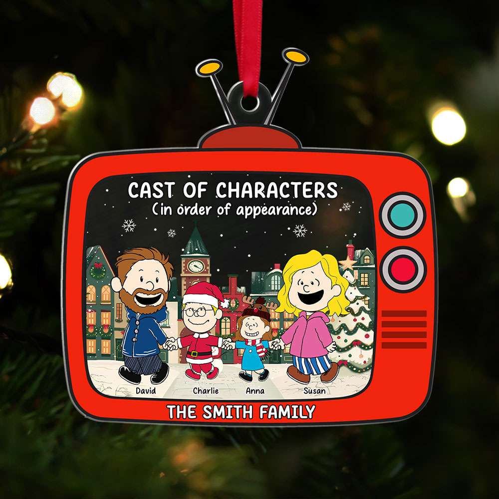 Personalized Gifts For Family Acrylic Ornament Christmas Character Cartoon 04Xqti261124