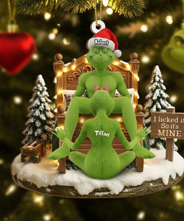 Naughty Green Couple Ornament - Personalized Gifts For Couple 03Tgti120925