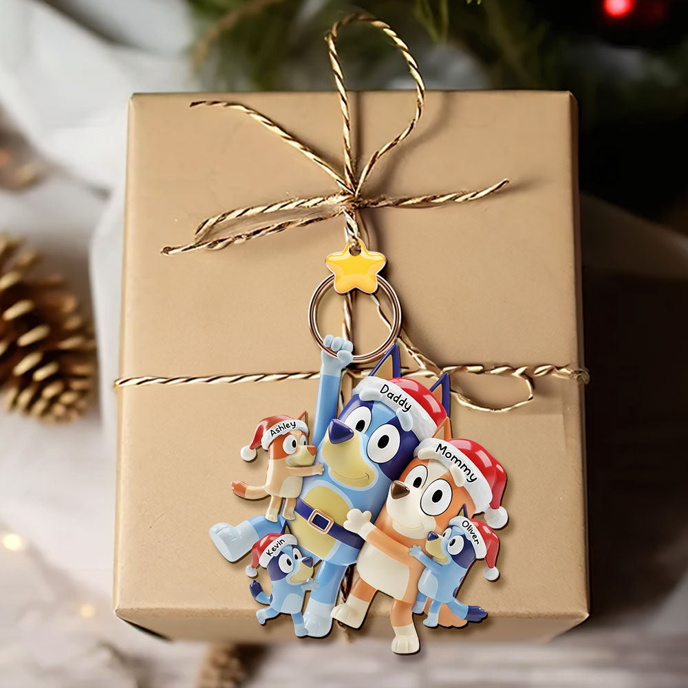 Playful Cartoon Family Tree Ornament, Personalized Gifts For Family 02Qhti290925 - Image 3
