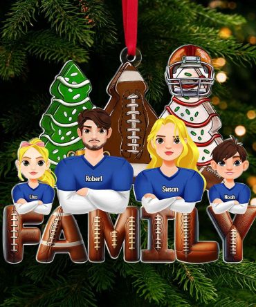 Personalized Gifts For Family Love Football Acrylic Ornament 02Xqti311024Hg
