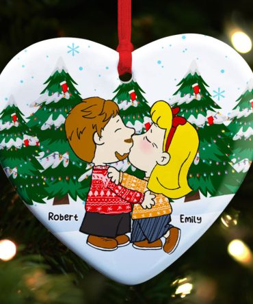 Personalized Gifts For Couple  Ornament 03Acti041124Hg Kissing Couple
