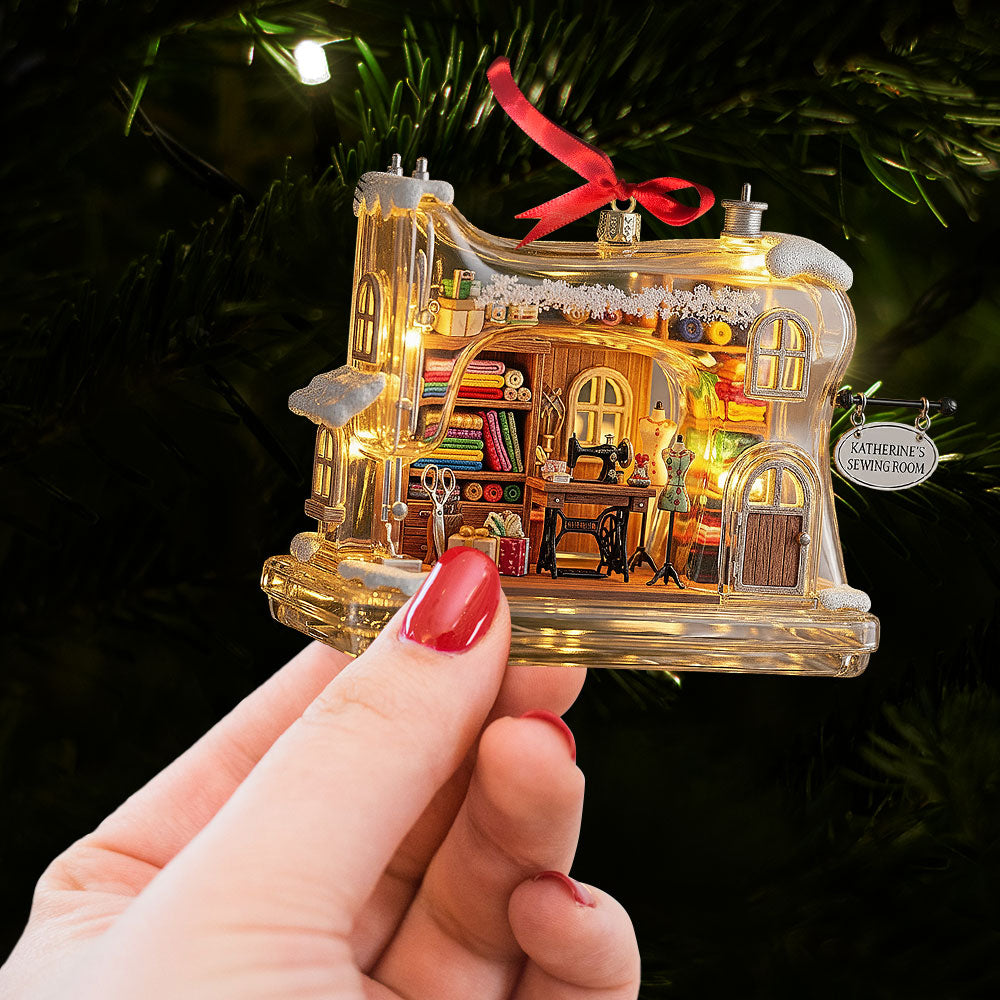 Sewing Machine Cozy House Ornament, Personalized Gifts For Sewing Lovers 02Qhti040925 - Image 3