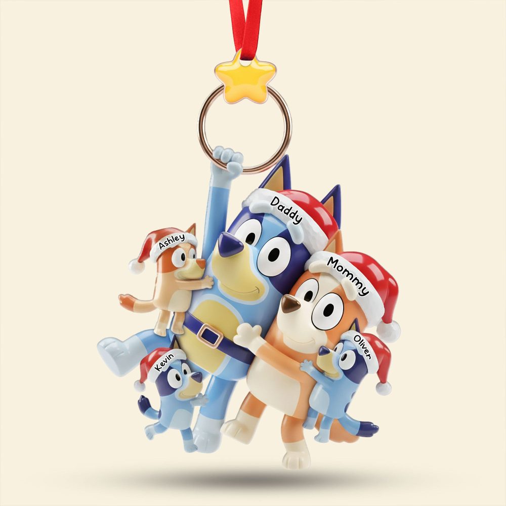Playful Cartoon Family Tree Ornament, Personalized Gifts For Family 02Qhti290925 - Image 4