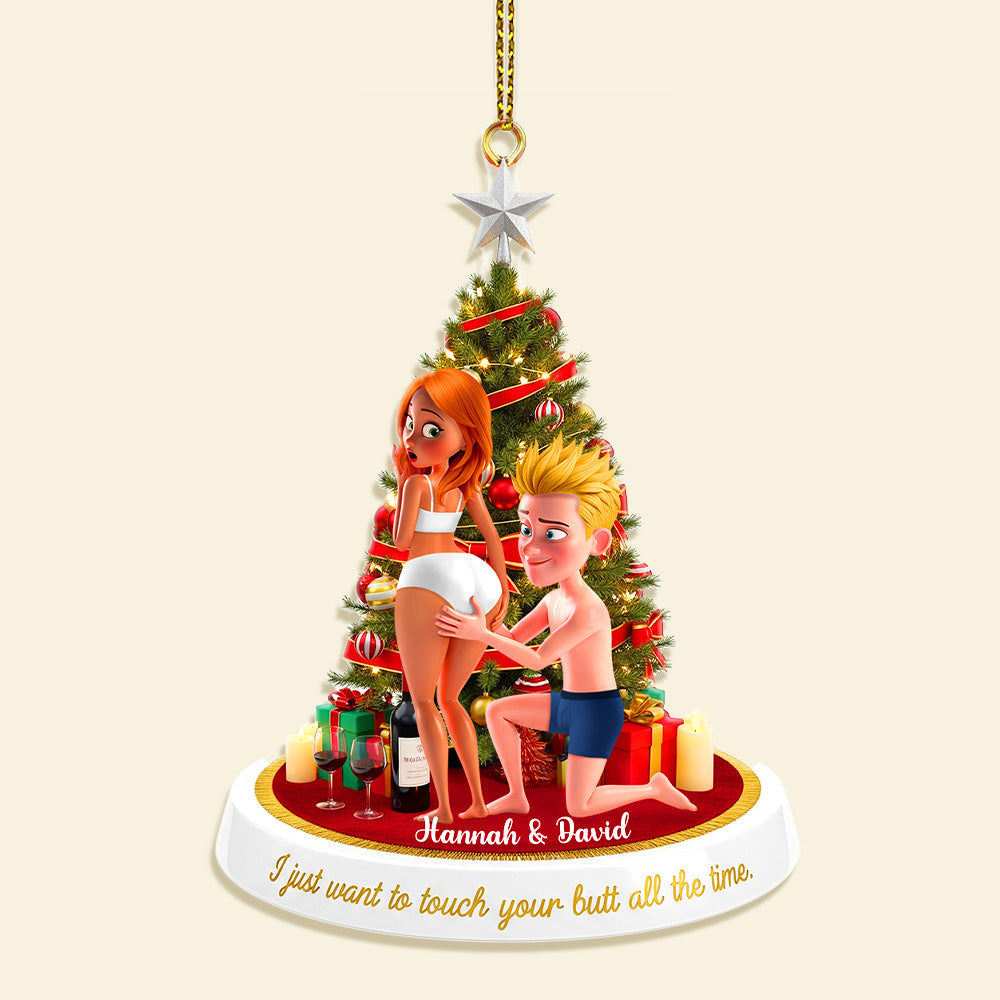 Funny Couple Christmas Ornament Personalized Gifts For Couple 04Namg210825Hg - Image 3