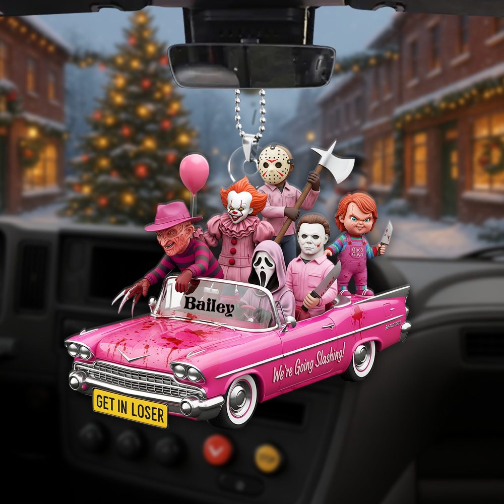 Horror Characters Car Ornament - Personalized Gifts For Horrror Movie Fans 03Nalu050825 - Image 5