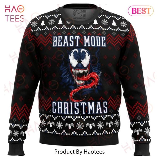 Beast Mode Christmas Sweater - Ugly Xmas Pullover, Funny Holiday Outfit, Haotees