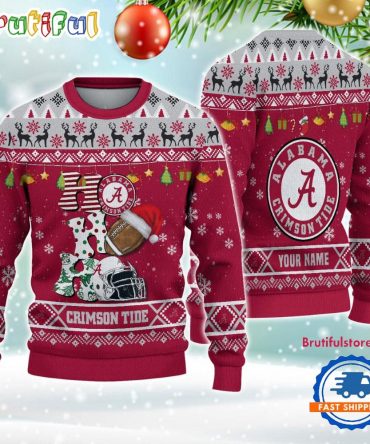 Ncaa Alabama Crimson Tide Football Ho Ho Ho Ugly Christmas Sweater