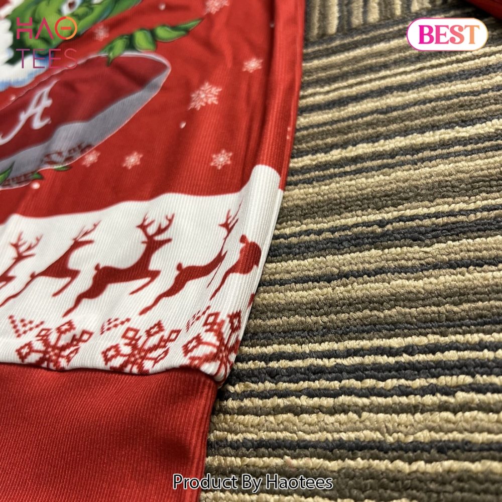 Festive Grinch Christmas Sweater - Crimson Tide Football Design - Perfect Holiday Gift! - Image 5