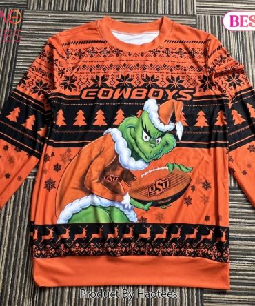 Festive Grinch Cowboys Sweater - Fun Christmas Football Design, Unisex Holiday Apparel