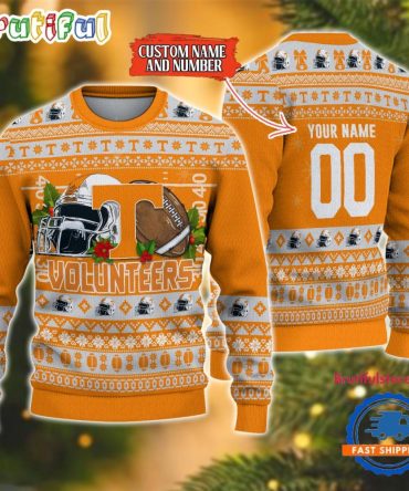 Ncaa Tennessee Volunteers Logo Team Football Custom Christmas Ugly Sweater