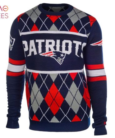 Best New England Patriots Exclusive Nfl Argyle Ugly Christmas Sweater