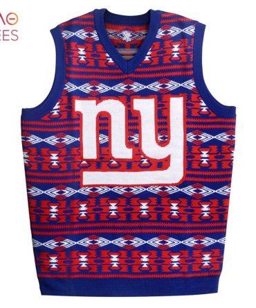 Best New York Giants Aztec Print Ugly Christmas Sweater Vest