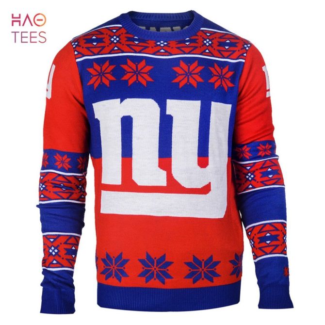 Best New York Giants Big Logo Nfl Ugly Christmas Sweater