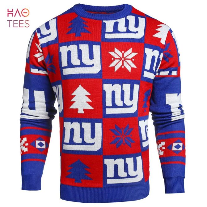 Best New York Giants Nfl Repeat Patches Holiday Ugly Christmas Sweater