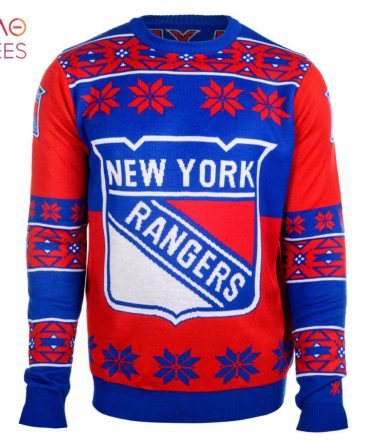 Best New York Rangers Big Logo Nhl Ugly Christmas Sweater