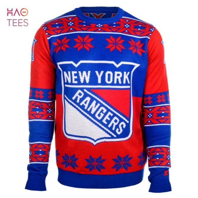 Best New York Rangers Big Logo Nhl Ugly Christmas Sweater