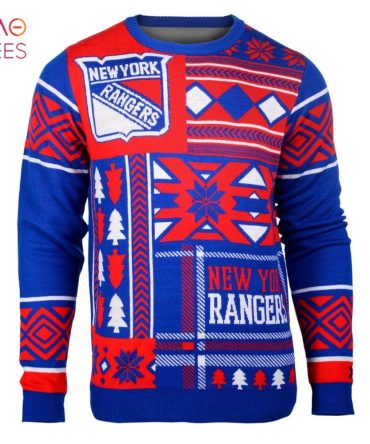 Best New York Rangers Nhl Patches Ugly Christmas Sweater