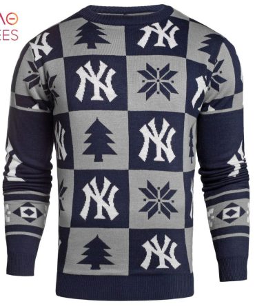 Best New York Yankees Patches Mlb Ugly Crew Neck Ugly Christmas Sweater By Forever Collectibles