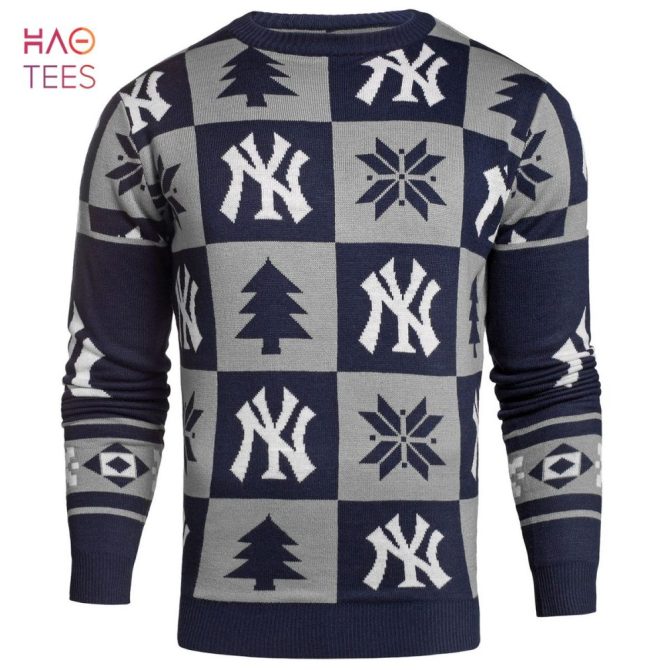 Best New York Yankees Patches Mlb Ugly Crew Neck Ugly Christmas Sweater By Forever Collectibles