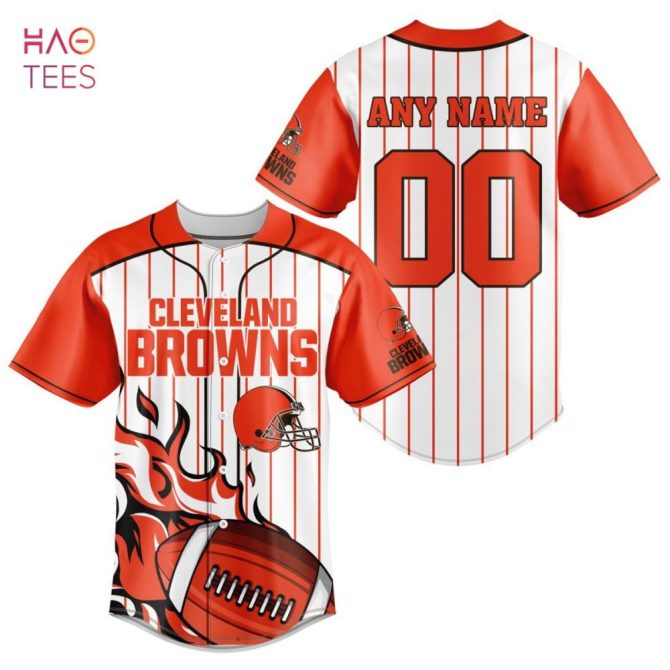 Nfl Cleveland Browns, Specialized Design In Varsity Baseball Jersey Limited Edition