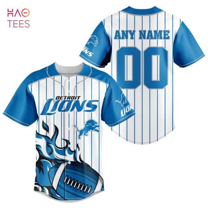 Nfl Detroit Lions, Specialized Design In Varsity Baseball Jersey Limited Edition