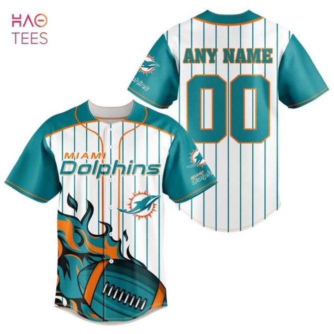 Nfl Miami Dolphins, Specialized Design In Varsity Baseball Jersey Limited Edition