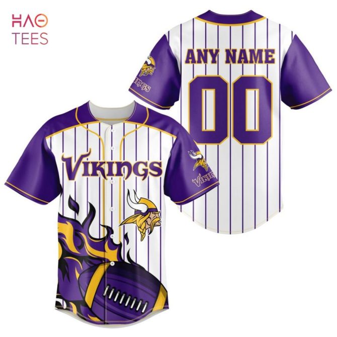 Nfl Minnesota Vikings, Specialized Design In Varsity Baseball Jersey Limited Edition