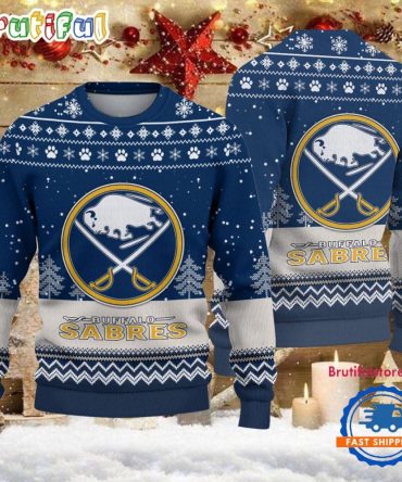 Nhl Buffalo Sabres Hockey Team Design New Ugly Christmas Sweater