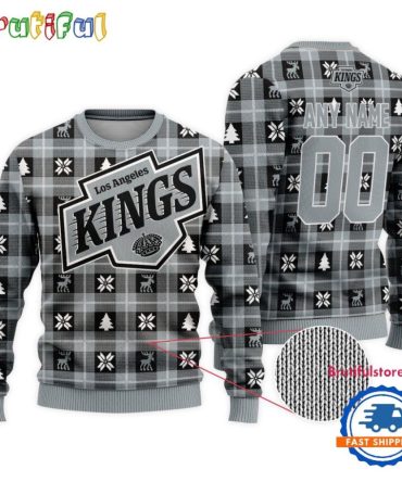 Nhl Los Angeles Kings Personalized Snow Tree Ugly Christmas Sweater