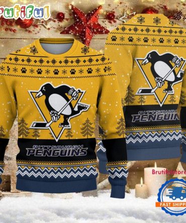 Nhl Pittsburgh Penguins Hockey Team Design New Ugly Christmas Sweater