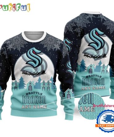 Nhl Seattle Kraken Hockey Litmited Christmas Ugly Sweater