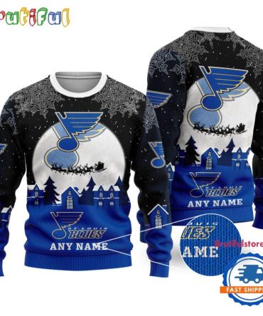 Nhl St. Louis Blues Hockey Litmited Christmas Ugly Sweater