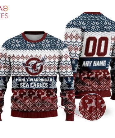 Custom Manly Sea Eagles Christmas Sweater – Personalize Yours Now!