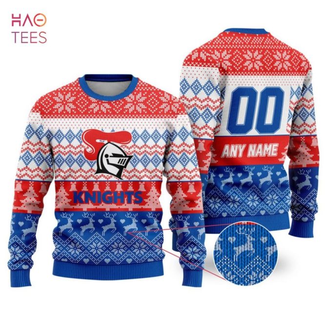 Customizable Knights Ugly Christmas Sweater - Add Your Name & Number - Festive Holiday Knit