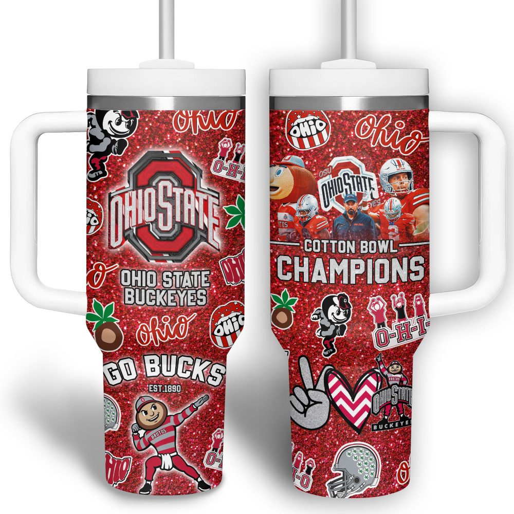 Ohio State Buckeyes Ncaa Sports Custom Stanley Quencher 40Oz Stainless Steel Tumbler With Handle, Stanley Cup, Tumbler Cup, Best Gift - Image 7